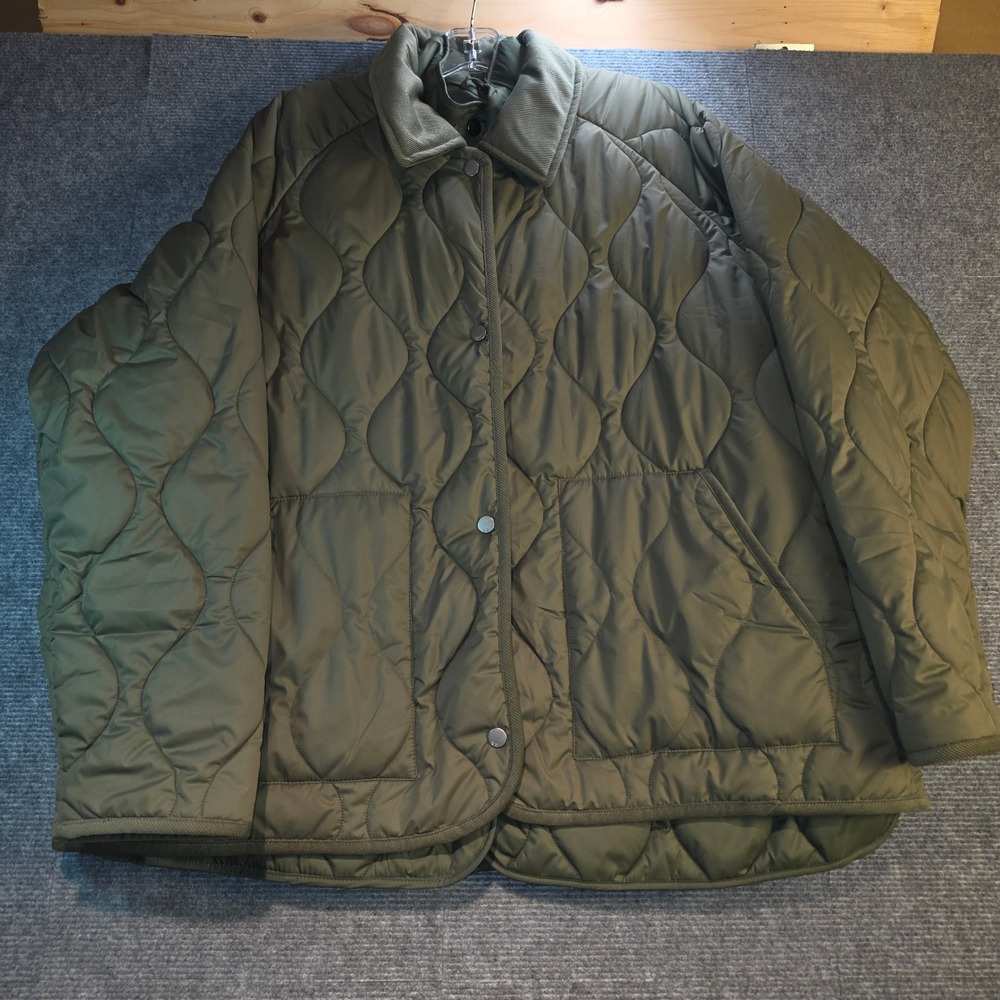 32 Degrees Heat Quilted Jacket Men XXL Olive Green Excellent 2-in-1 Vest Layer